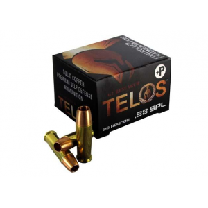 G2 Telos Handgun Ammunition .38 Spl(+P) 105 gr Frangible 1170 fps 20/ct