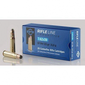 PPU Rifle Ammunition 7.62x39mm 123 gr SPRN 2350 fps - 20/ct