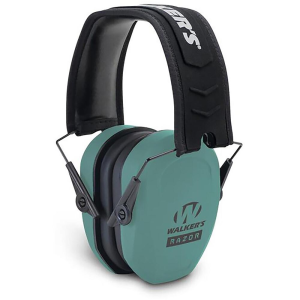 Walker-S Walker's Razor Slim Passive Ear Muffs 27dB Teal - $21.99 at Natchez Shooting & Outdoors