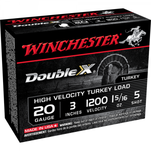 Winchester Double X Turkey Load Shotshells 20 ga 3" MAX 1-5/16 oz #5 1200 fps 10/ct