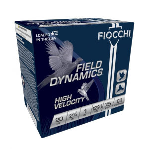 Fiocchi High Velocity Shotshells 20ga. 2-3/4" 1oz #7.5 25/ct