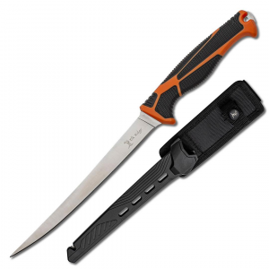 Master Cutlery Elk Ridge Trek Fixed Knife 7" Fillet Blade Orange and Black