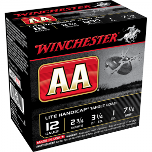 Winchester AA Target Shotshells 12 ga 2-3/4" 1 oz 1290 fps #7.5 25/ct