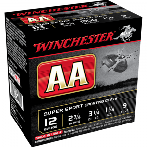 Winchester AA Super Sport 12 ga 2-3/4" 1-1/8 oz #9 1300 fps - 25/ct