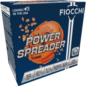 Fiocchi Exacta Power Spreader Shotshell 12ga 2-3/4" 1-1/8oz 1250 fps #8.5 25/ct