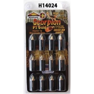 Harvester Muzzleloading Scorpion PT Gold Premium Polymer Tip Muzzleloader Bullets 50 Cal. Sabot 240 gr .451" Polymer Tip 12/pk