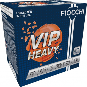 Fiocchi Exacta VIP Heavy Shotshells 20ga 2-3/4" 7/8oz 1250 fps #7.5 25/ct