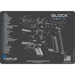 Cerus Gear 12x17 Glock G4 Schematic Promat - Gray