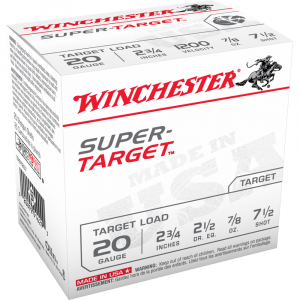 Winchester Super-Target 20 ga 2-3/4" 7/8 oz 1200 fps #7.5 25/ct