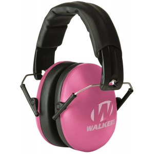 Walker's Small Passive Folding Ear Muffs- Pink 23dB NRR