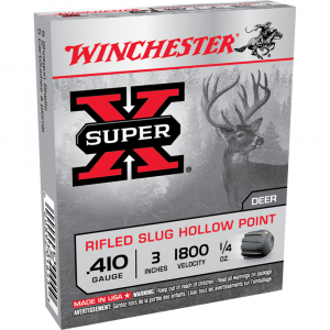 Winchester Super-X Rifled Slug Shotshells .410 ga 3" 1/4 oz 1800 fps Slug 5/ct