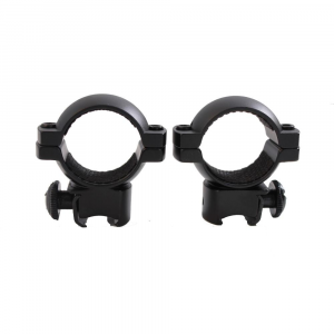 Traditions Aluminum Scope Rings fits .22 Airguns 3/8" Grooved Receiver 1" Medium - Matte Black
