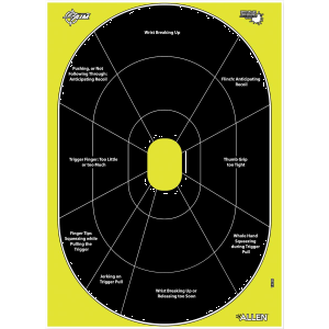 Allen Allen EZ AIM Non-Adhesive Splash Handgun Trainer 12x8 - 8/ct - $8.79 at Natchez Shooting & Outdoors