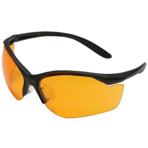 Howard Leight Uvex Vapor II Shooting Glasses Black with Orange Lens