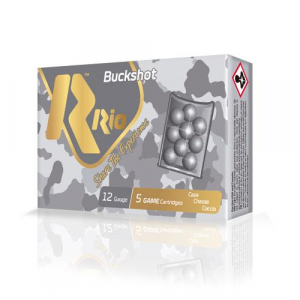 Rio Royal Buck Shotshell 12 ga 2-3/4" 12 pellets 1345 fps #1 5/ct