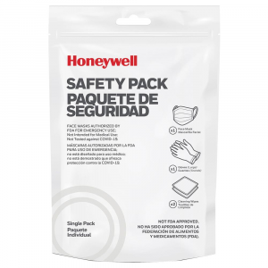 Honeywell Safety Single Pack PPE Kit Face Mask Gloves & Cleansing Wipes