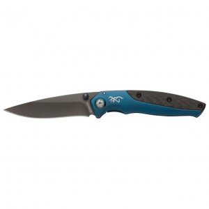 Browning Carbon Carry Knife 3" Drop Point Blade Blue