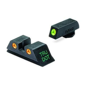 Meprolight Meprolight Tru-Dot Night Sight Set - Glock 9mm, .357 Sig, 40 S&W, .45 GAP Fixed Set Green/Orange - $99.99 at Natchez Shooting & Outdoors