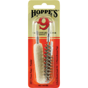 Hoppe-S Hoppe's 3-Pack Brush/Swab Kit .357/9mm - $10.79 at Natchez Shooting & Outdoors