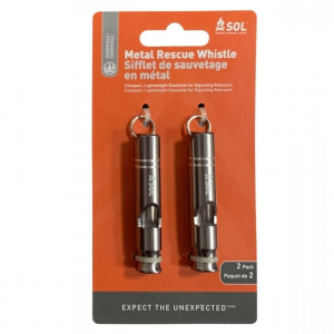 Survive Outdoors Longer Rescue Metal Whistle 2 Pack