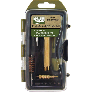 TacShield Sport Ridge 14pc Pistol Cleaning Kit - 40 Cal/10mm Black