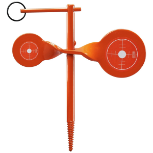 Champion Rimfire Screw-In Double Gong Spinner Target Steel Orange