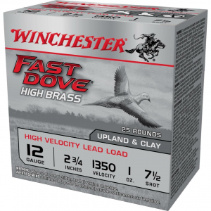 Winchester Fast Dove & Clay Shotshells 12 ga 2-3/4" 1 oz 1350 fps #7.5 25/ct