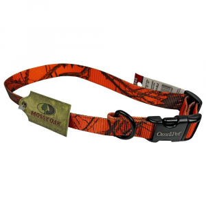 Omnipet Kwik Klip Adjustable Collar 1" 18-26" Mossy Oak Blaze Orange Camo