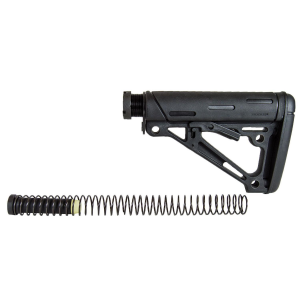 Hogue AR-15/M-16 OM Collapsible Buttstock Assembly with Buffer Tube and Hardware-Black Rubber