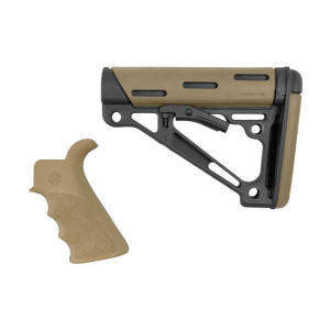 Hogue AR-15/M-16 2-Piece Kit Flat Dark Earth Grip and Collapsible Buttstock - Fits Commercial Buffer Tube