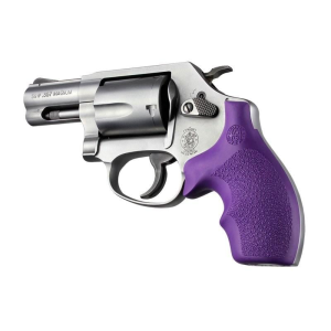 Hogue Bantam Style Grip for S&W J Frames- Rubber Round Butt Purple