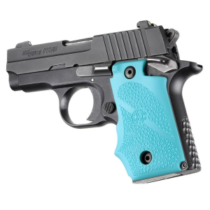 Hogue Rubber Grip with Finger Grooves for SIG Sauer P238 - Aqua