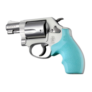 Hogue Rubber Bantam Style Grip for S&W J Frame Round Butt - Aqua