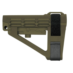 Sb-Tactical SB Tactical SBA4 5-Postion Adjustable Brace for AR-15 OD Green - $99.99 at Natchez Shooting & Outdoors