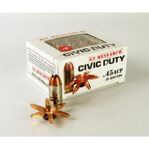 G2-Research G2 Research Civic Duty Ammunition .45 ACP CHP 20/ct - $52.99 at Natchez Shooting & Outdoors