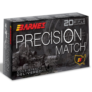 Barnes Precision Match Rifle Ammunition 6.5 PRC 145gr Match Burner OTM BT 20/ct