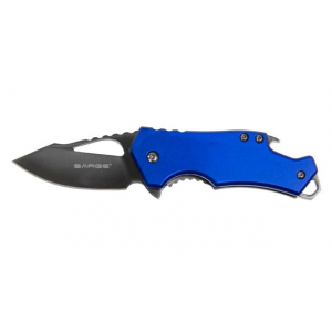 Sarge Knives Blue Fuse- Blue Pocket Knife & Bottle Opener