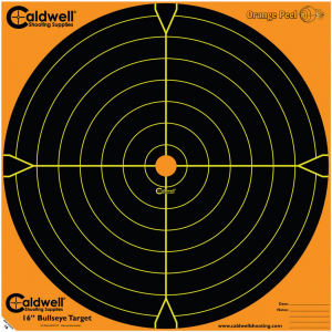 Caldwell Sight In Bullseye Paper Target 16" Orange and Black 10/ct