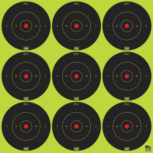 Pro-Shot 2" SplatterShot Green Bullseye Targets Peel and Stick 108/ct