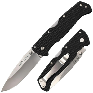 Cold Steel Air Lite Lockback Knife Drop Point 3-1/2" Blade Black G-10