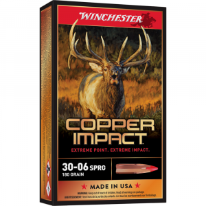 Winchester Copper Impact Rifle Ammunition 30-06 SPRG 180 gr. BT 2725 fps 20/ct