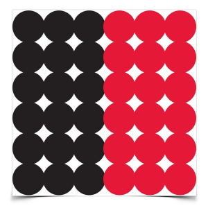 Birchwood Casey Dirty Bird Repair Pasters - 1" 432 qty Red/Black