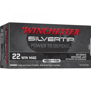 Winchester Silvertip Rimfire Ammunition .22 WMR 40 gr. JHP 1320 fps 50/ct
