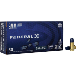 Federal Syntech Defense Handgun Ammunition 9mm Luger 138 gr. SJHP 1050 fps 50/ct