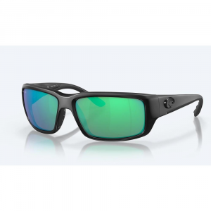 Costa Fantail Sunglasses Blackout Frame 580G Polarized Green Mirror Lens