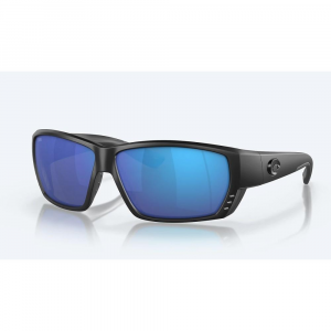Costa Tuna Alley Sunglasses Blackout Frame 580G Polarized Blue Mirror Lens