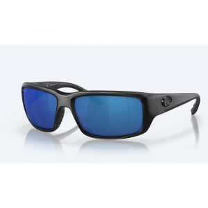 Costa Fantail Sunglasses Blackout Frame 580P Polarized Blue Mirror Lens