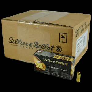 Sellier & Bellot Pistol & Revolver Ammo .380 ACP 92 gr FMJ 955fps 1000/ct Case (20 boxes 50/ct)