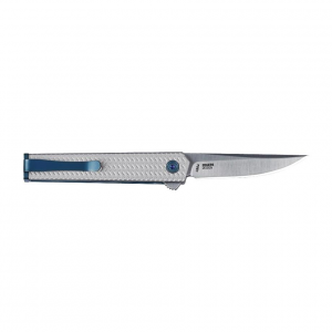 CRKT CEO Microflipper Folding Knife 2-3/8" Drop Point Blade Silver and Blue