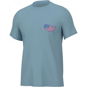 Huk American Tee Shirt Crystal Blue L